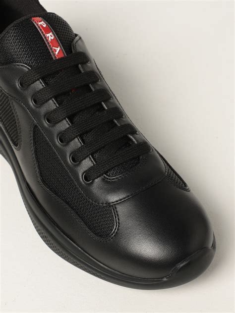 mens prada sneakers black|men's Prada sneakers on clearance.